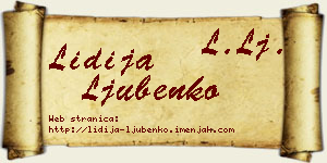 Lidija Ljubenko vizit kartica